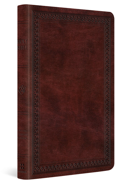 ESV Thinline Bible, Red Letter (Trutone, Mahogany, Border Design) cover image (8251959247048)