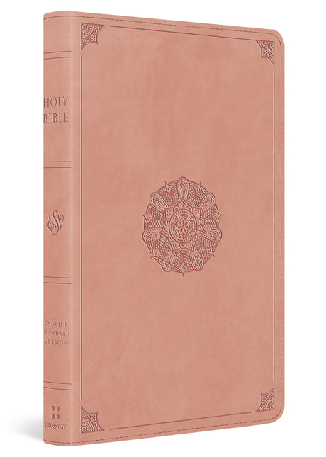 ESV Thinline Bible, Thumb Indexed (Trutone, Blush Rose, Emblem Design) cover image (8252145205448)