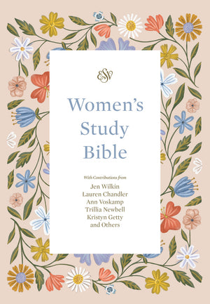 ESV Women's Study Bible (Hardcover, Blush Wildflower Design) front cover (8252135932104)