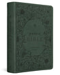 A dark green leather-bound journaling Bible with an embossed floral border and the title 'graceland BIBLE' on the front cover, shown standing upright against a white background.