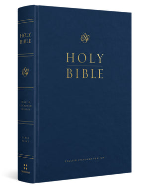 ESV Pew and Worship Bible, Large Print (Hardcover, Blue) cover image (8346081493192)