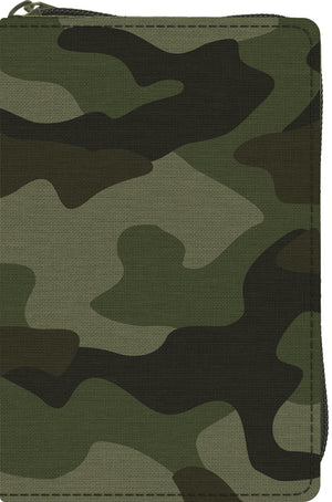 ESV Compact Bible (Canvas with Zipper, Camo Design) front cover (8313262407880)