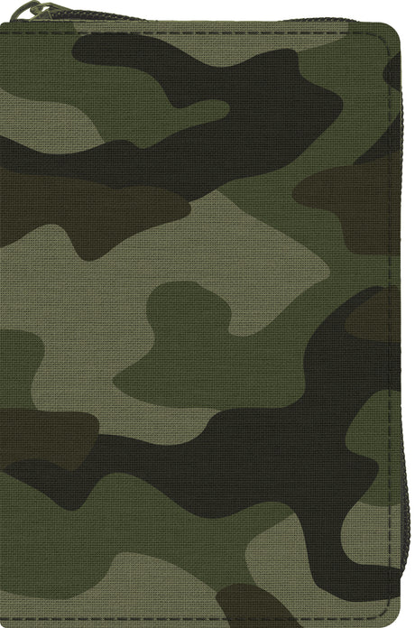 ESV Compact Bible (Canvas with Zipper, Camo Design) front cover (8313262407880)