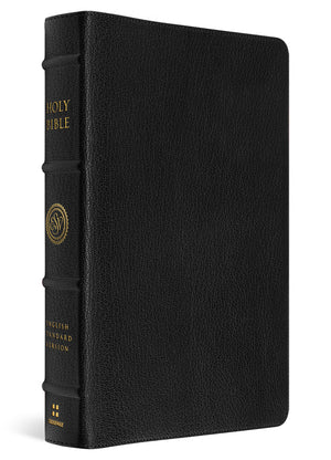 ESV Heirloom Bible, Scriptura Sacra: Personal Size Reference Edition (Goatskin, Black) cover image (8334546632904)