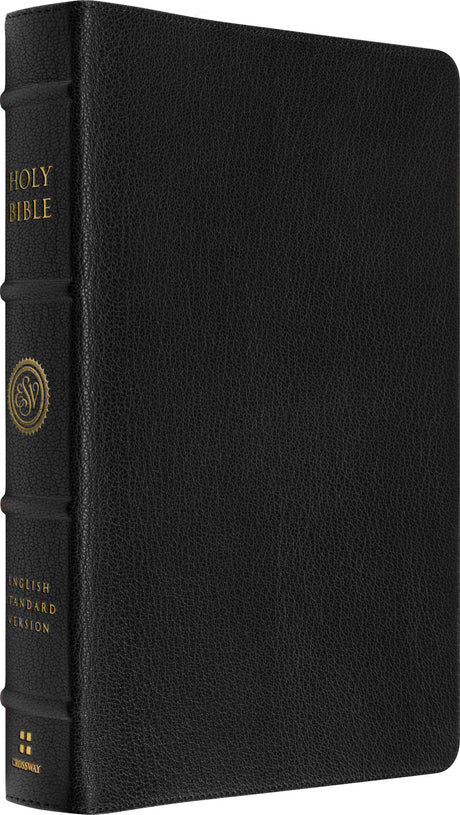 ESV Heirloom Bible, Scriptura Sacra: Personal Size Reference Edition (Goatskin, Black) front cover (8334546632904)