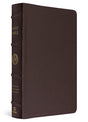 ESV Heirloom Bible, Scriptura Sacra: Personal Size Reference Edition (Calfskin, Mahogany) cover image (8334509572296)