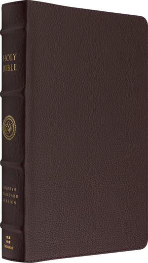 ESV Heirloom Bible, Scriptura Sacra: Personal Size Reference Edition (Calfskin, Mahogany) front cover (8334509572296)
