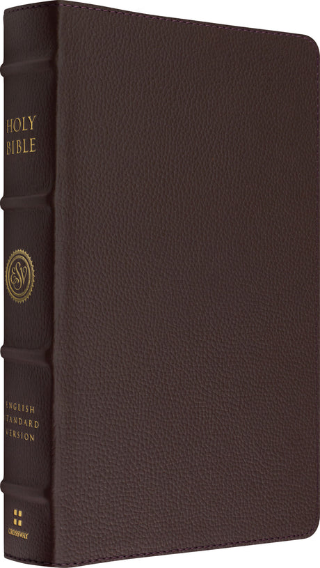 ESV Heirloom Bible, Scriptura Sacra: Personal Size Reference Edition (Calfskin, Mahogany) front cover (8334509572296)
