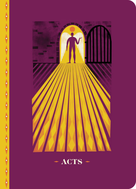 Book cover of 'Acts' with a purple background and yellow path leading to a door.