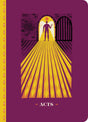 Book cover of 'Acts' with a purple background and yellow path leading to a door.