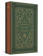 The Sing! Hymnal Personal Edition book shown at a three-quarter angle, featuring a dark green front cover with ornate gold embossed floral and geometric designs, and a brown spine with gold text.