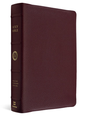 ESV Heirloom Bible, Scriptura Sacra: Personal Size Reference Edition (Calfskin, Bordeaux) cover image (8334547550408)