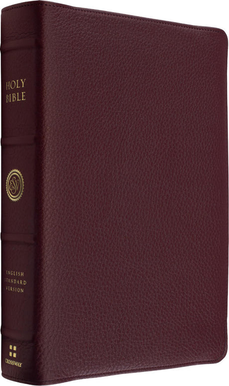 ESV Heirloom Bible, Scriptura Sacra: Personal Size Reference Edition (Calfskin, Bordeaux) - ESV - 9798874912772