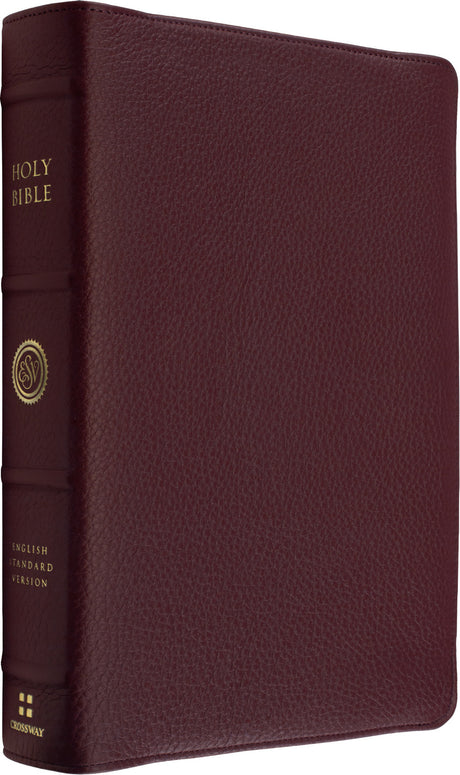 ESV Heirloom Bible, Scriptura Sacra: Personal Size Reference Edition (Calfskin, Bordeaux) front cover (8334547550408)