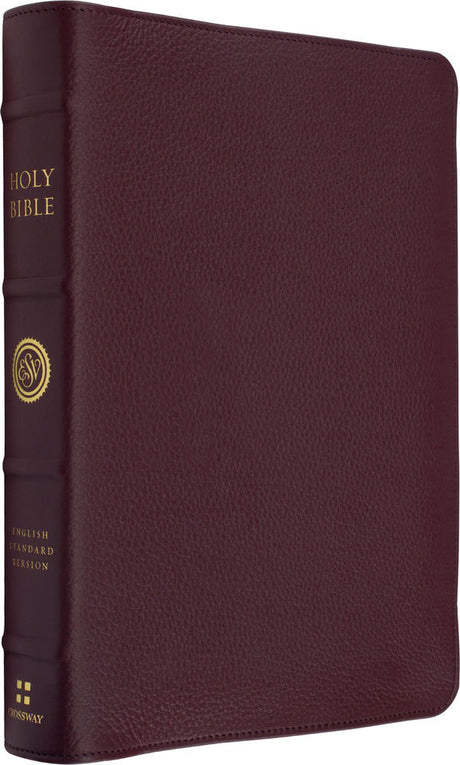 ESV Heirloom Bible, Gratia: Large Print Thinline Reference Edition (Calfskin, Bordeaux) - ESV - 9798874912895