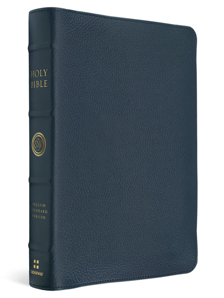 ESV Heirloom Bible, Gratia: Large Print Thinline Reference Edition (Calfskin, Meridian Blue) cover image (8334550073544)