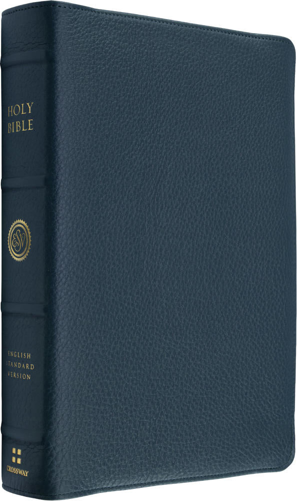 ESV Heirloom Bible, Scriptura Sacra: Personal Size Reference Edition (Calfskin, Meridian Blue, Full Yapp) - ESV - 9798874913687