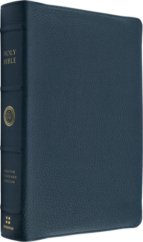 ESV Heirloom Bible, Scriptura Sacra: Personal Size Reference Edition (Calfskin, Meridian Blue, Full Yapp) - ESV - 9798874913687