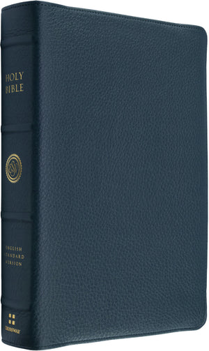 ESV Heirloom Bible, Veritas: Single Column Edition (Calfskin, Meridian Blue) front cover (8334536966344)