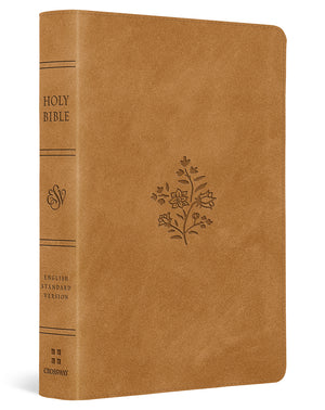 ESV Large Print Compact Bible, Red Letter (Trutone, Nubuck Caramel, Wildflower Design) cover image (8334539423944)