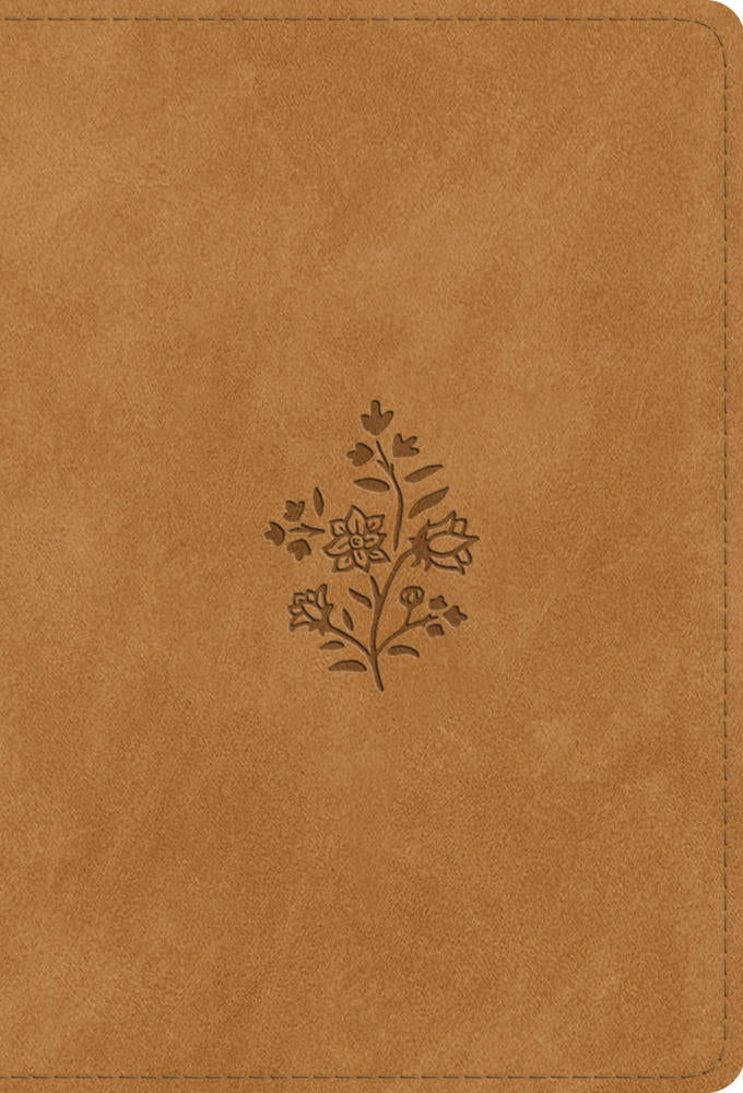 ESV Large Print Compact Bible, Red Letter (Trutone, Nubuck Caramel, Wildflower Design) -  () - 9798874914592