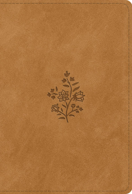 ESV Large Print Compact Bible, Red Letter (Trutone, Nubuck Caramel, Wildflower Design) -  () - 9798874914592