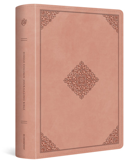 ESV Single Column Journaling Bible, Large Print (Trutone, Blush Rose, Ornament Design) cover image (8334543356104)