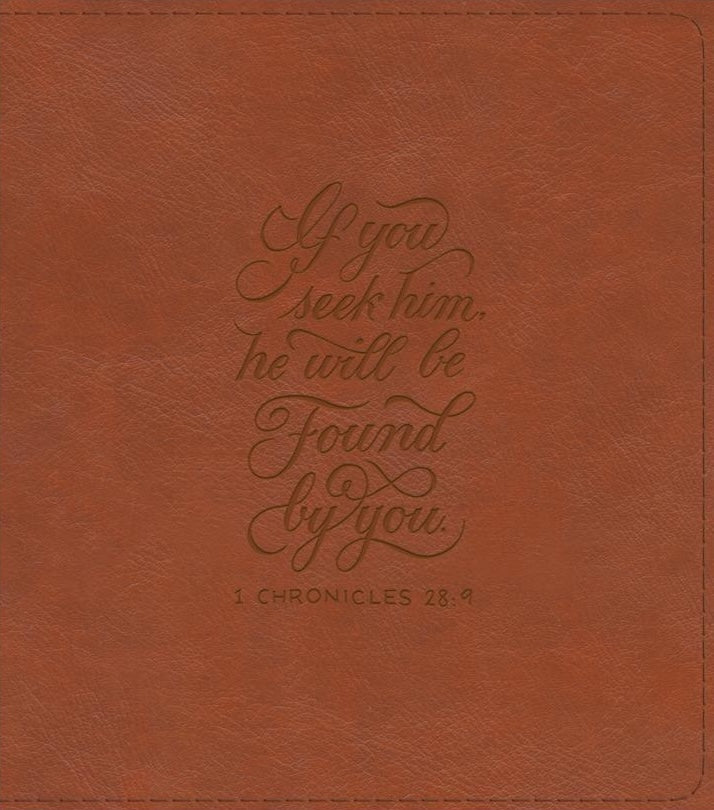 ESV Journaling Study Bible (Trutone, English Saddle, 1 Chronicles 28:9 Design) - ESV - 9798874902612