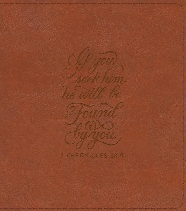 ESV Journaling Study Bible (Trutone, English Saddle, 1 Chronicles 28:9 Design) - ESV - 9798874902612