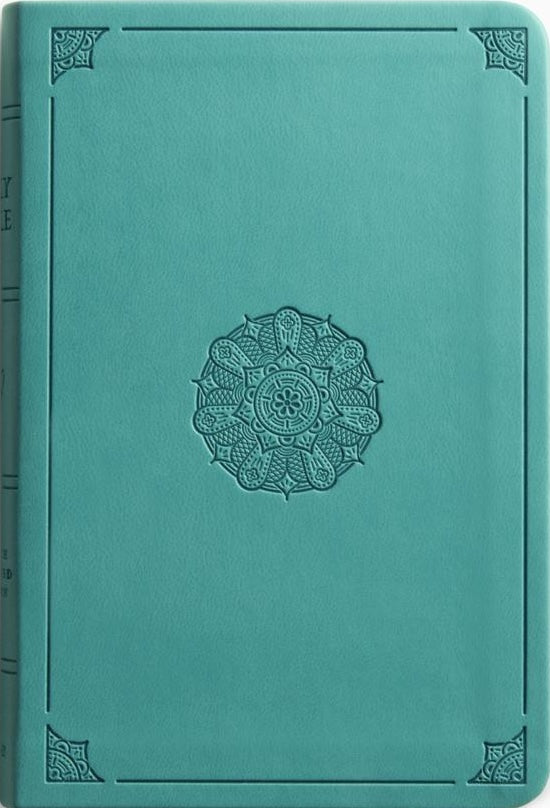 ESV Value Compact Bible, Red Letter (Trutone, Turquoise, Emblem Design) - ESV - 9798874902896