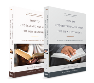 Two books titled 'How to Understand and Apply The Old Testament' and 'How to Understand and Apply The New Testament' on a white background.