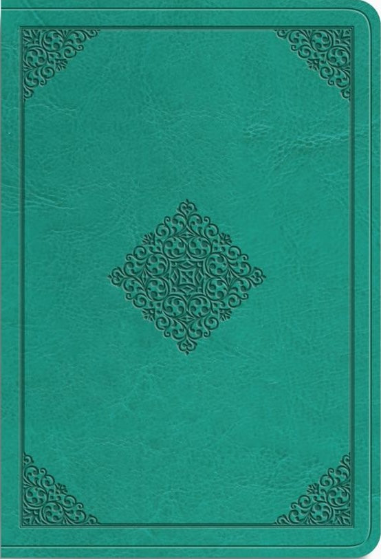 ESV Value Large Print Compact Bible (Trutone, Teal, Ornament Design) - ESV - 9798874903046