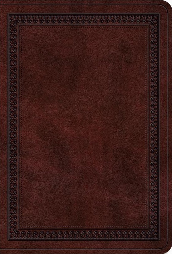 ESV Value Large Print Compact Bible (Trutone, Mahogany, Border Design) - ESV - 9798874903060
