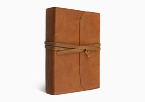 ESV Single Column Journaling Bible, Large Print (Natural Leather, Brown, Flap with Strap)