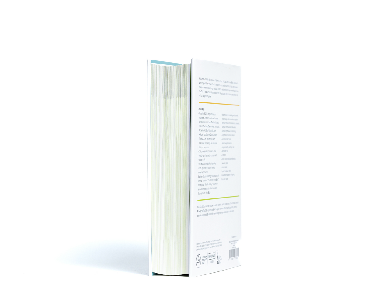 Back and page edges of CSB Life Counsel Bible, Hardcover: Practical Wisdom for All of Life