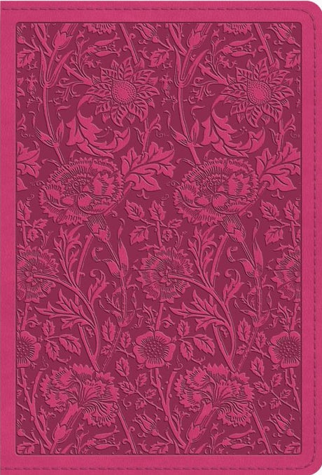 ESV Large Print Compact Bible, Red Letter (Trutone, Berry, Floral Design) - ESV - 9798874902933