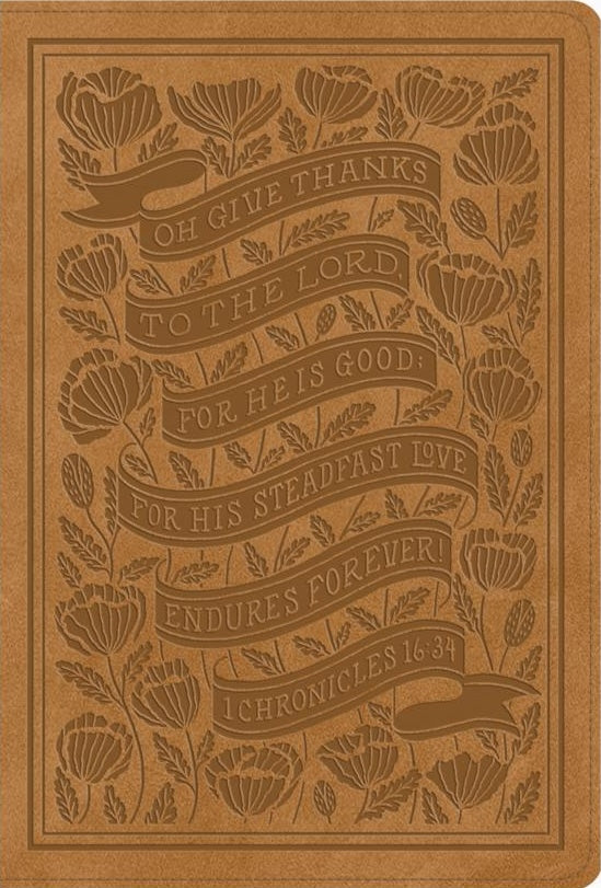 ESV Women's Study Bible (Trutone, Nubuck Caramel, 1 Chronicles 16:34 Design) - ESV - 9798874902773