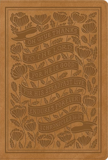ESV Women's Study Bible (Trutone, Nubuck Caramel, 1 Chronicles 16:34 Design) - ESV - 9798874902773