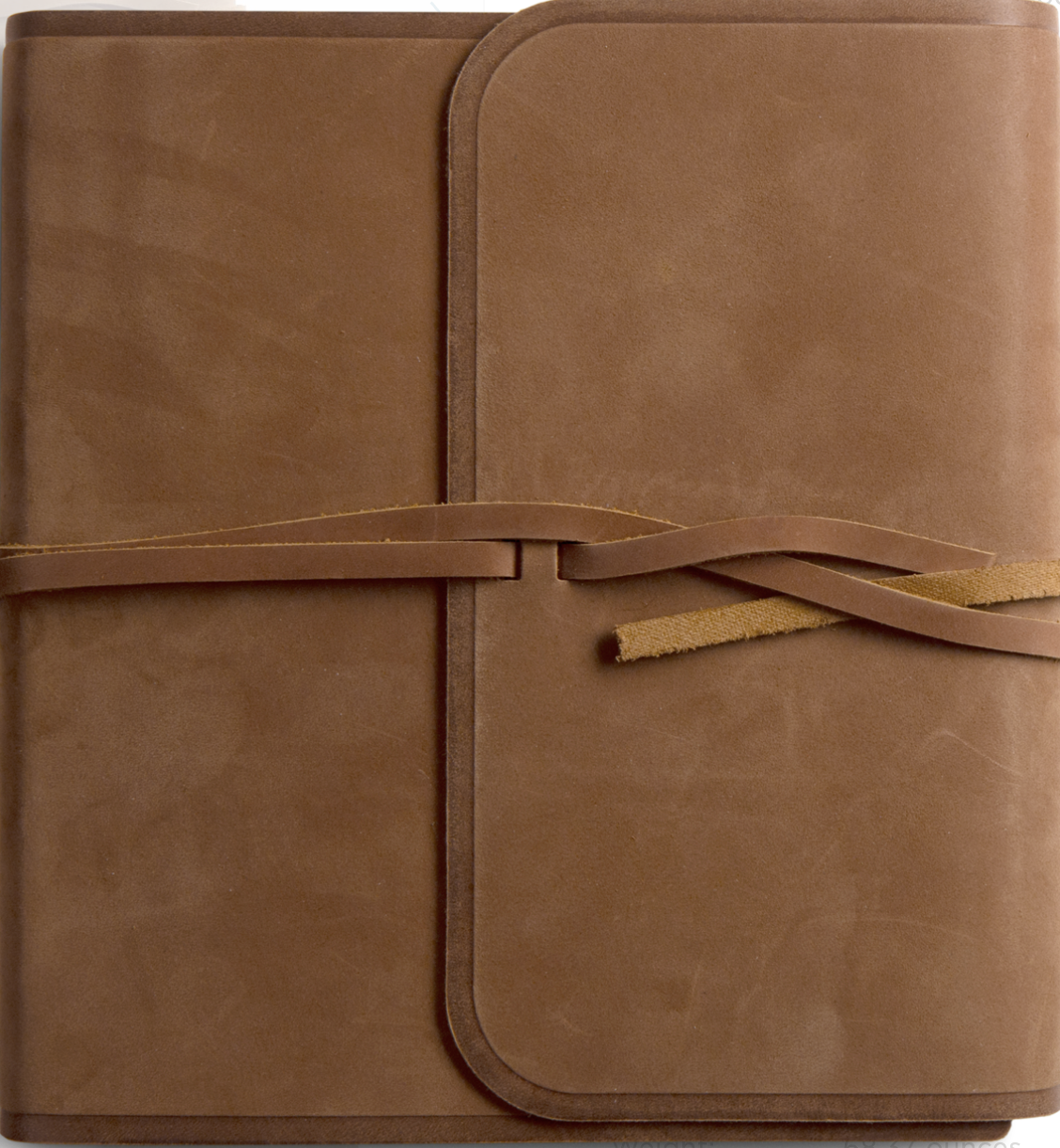 Front view of ESV Journaling Study Bible (Natural Leather, Brown, Flap with Strap)