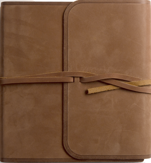 Front view of ESV Journaling Study Bible (Natural Leather, Brown, Flap with Strap)