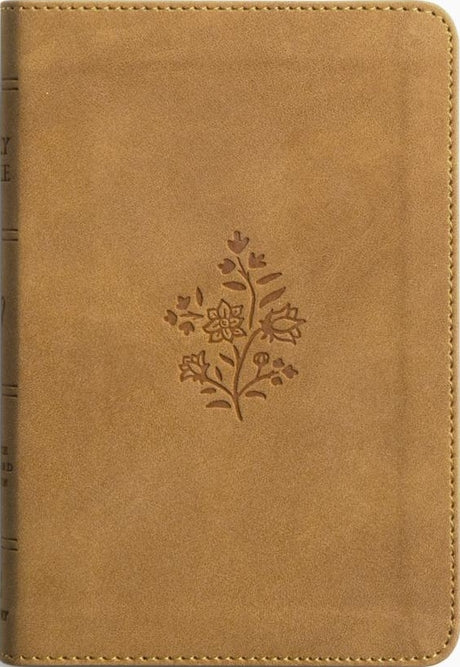 ESV Compact Bible (Trutone, Nubuck Caramel, Wildflower Design) - ESV - 9781433595615