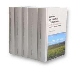 Set of books titled 'Lexham Geographic Commentary' on a white background