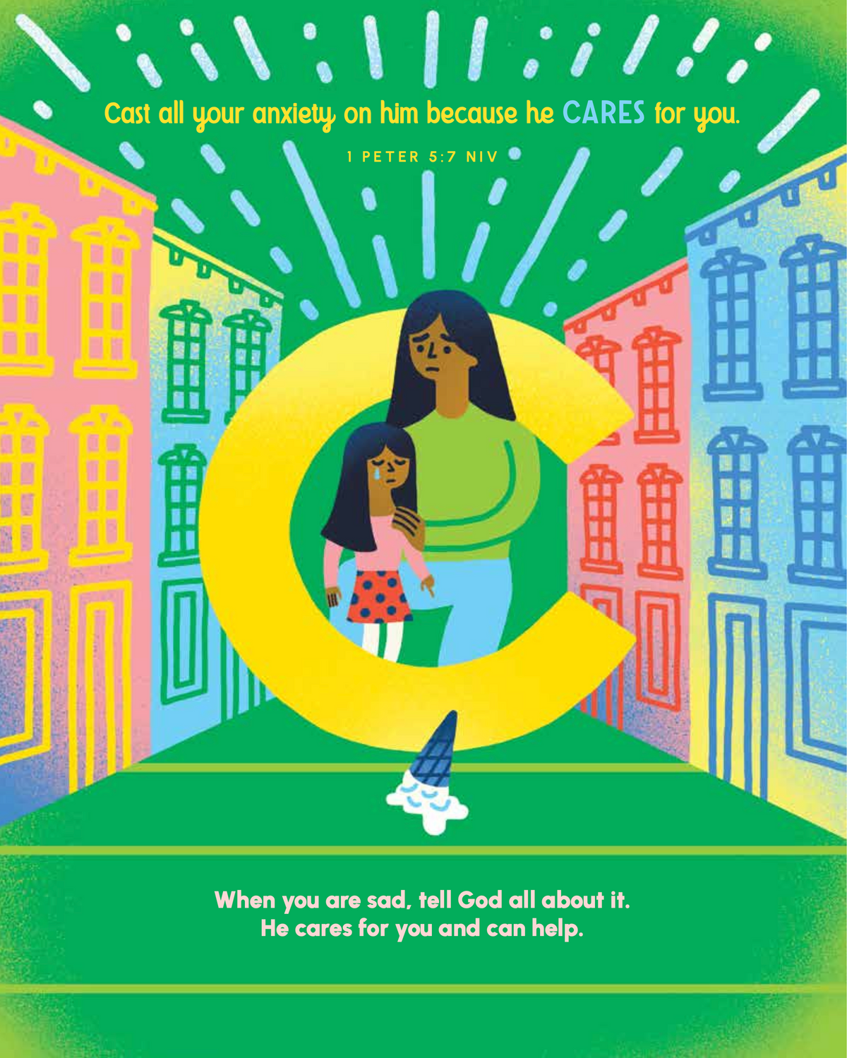 Full-page illustration from My First ABC Book of Bible Verses (Big Truths for Little Minds)