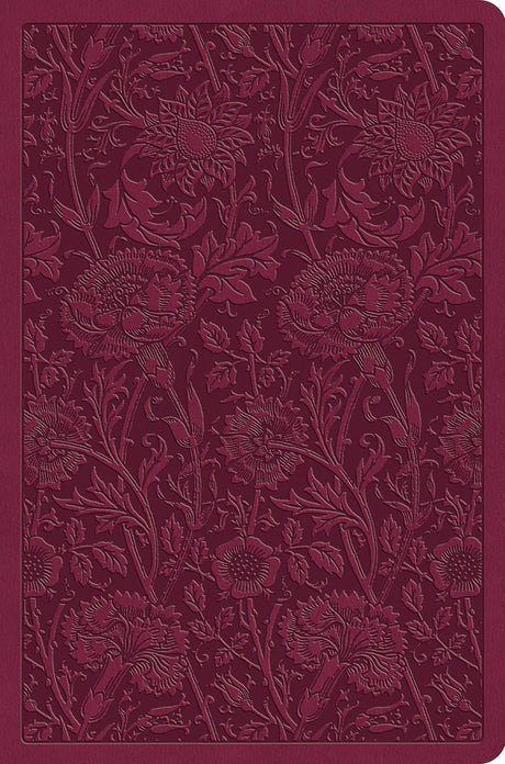 ESV Value Compact Bible (Trutone, Raspberry, Floral Design) - ESV - 9798874902803
