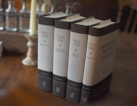 Photo of four volumes of Theoretical-Practical Theology
