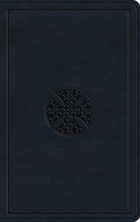 ESV Large Print Value Thinline Bible (Trutone, Navy, Mosaic Cross Design) - English Standard - 9781433566837