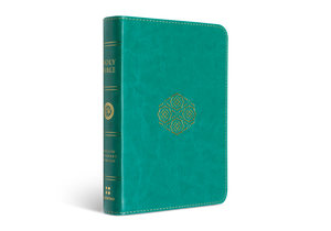 ESV Large Print Compact Bible (TruTone, Teal, Bouquet Design)