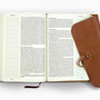 ESV Single Column Journaling Bible, Large Print (Natural Leather, Brown, Flap with Strap)