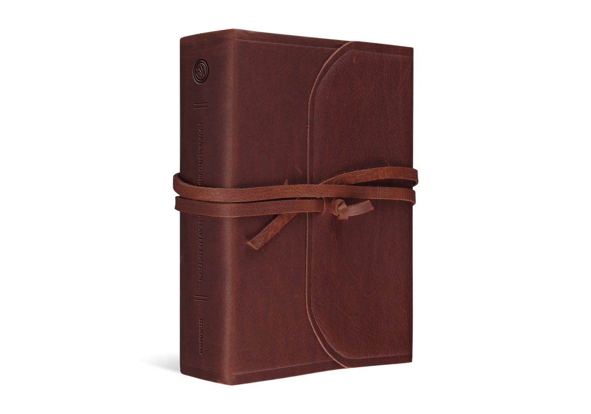 ESV Journaling Bible, Interleaved Edition (Leather, Brown, Flap with Strap) (1023779831855)