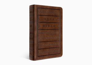 ESV Large Print Personal Size Bible (TruTone, Brown, Engraved Mantel Design)